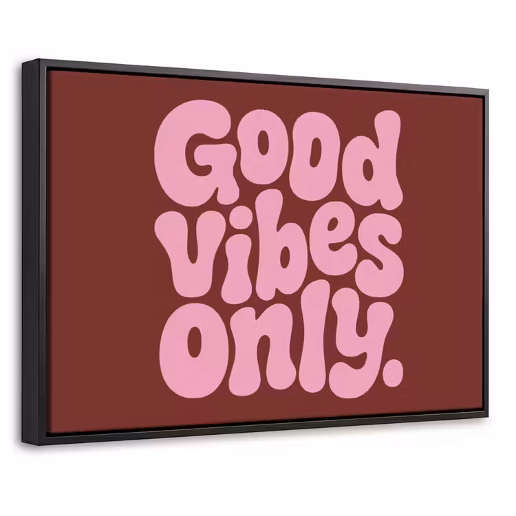 Canvas met lijst - Quote - Positief - Rood — 1