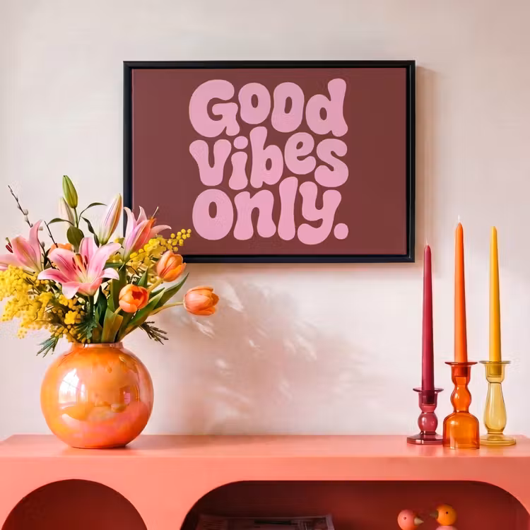 Canvas met lijst - Quote - Positief - Rood — 4