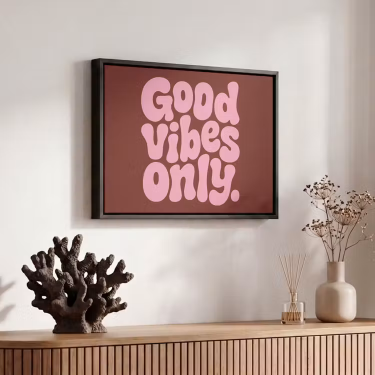 Canvas met lijst - Quote - Positief - Rood — 6