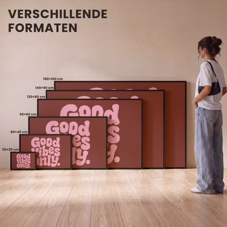 Canvas met lijst - Quote - Positief - Rood — 7