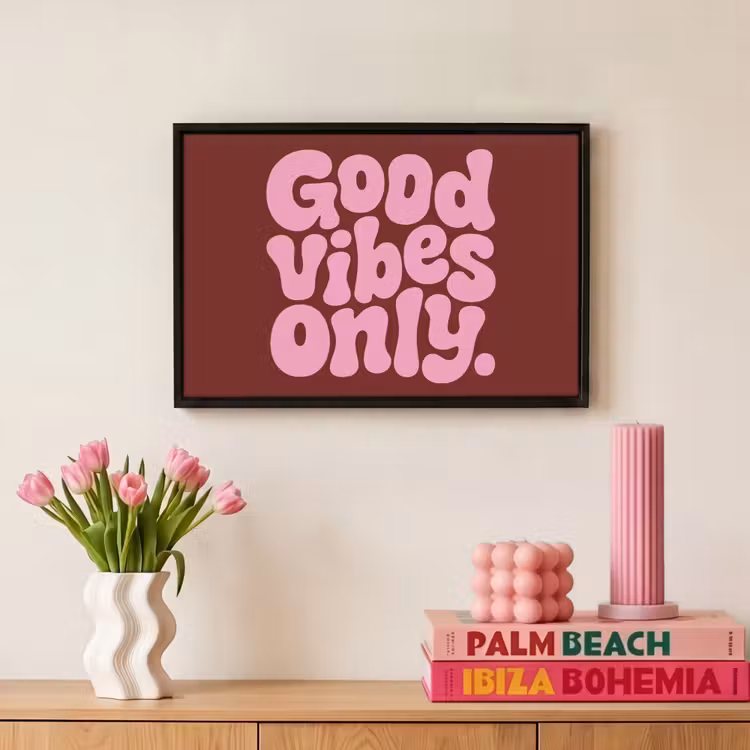 Canvas met lijst - Quote - Positief - Rood — 8