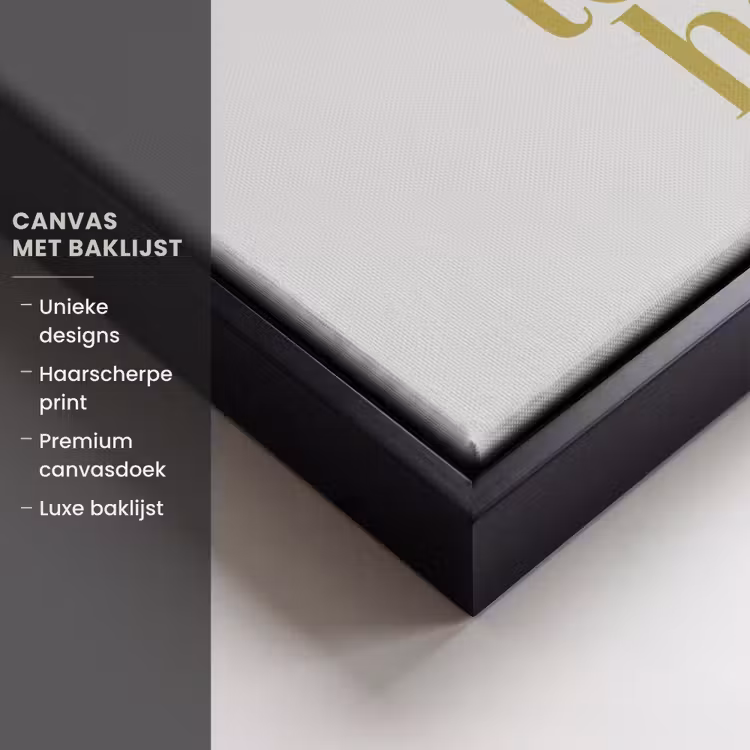 Canvas met lijst - Quote - Tequila - Geel - Minimalistisch — 5