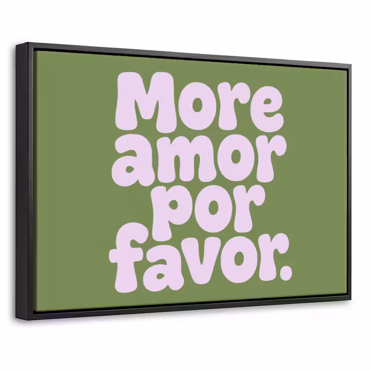 Canvas met lijst - Tekst - Groovy - Groen — 1