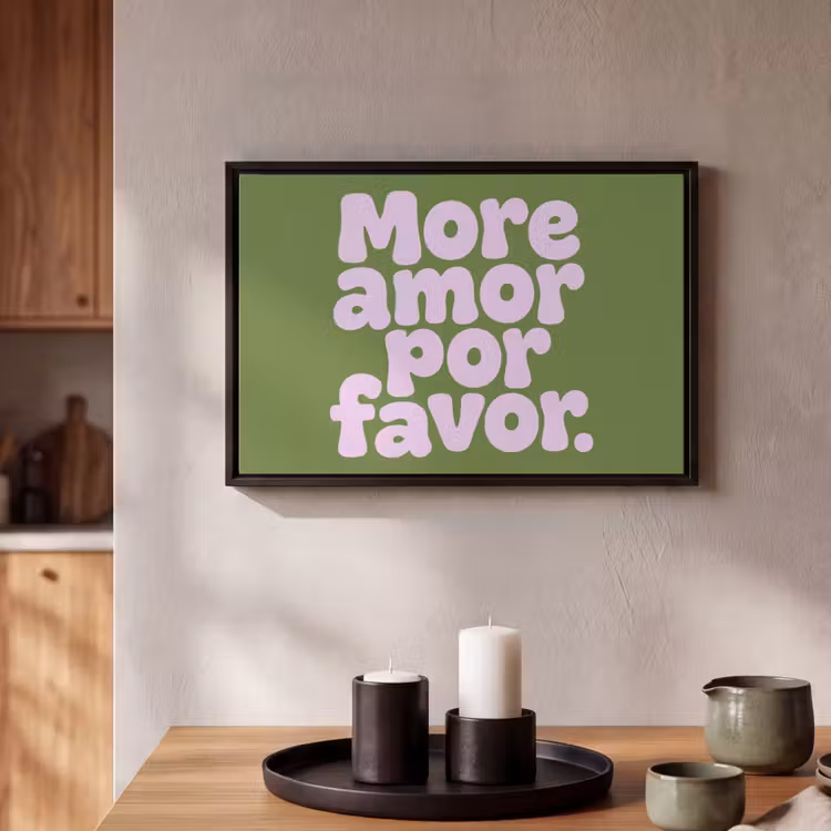 Canvas met lijst - Tekst - Groovy - Groen — 2