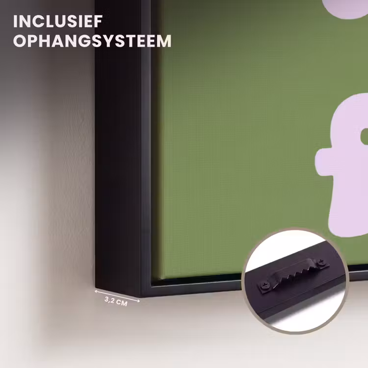 Canvas met lijst - Tekst - Groovy - Groen — 3