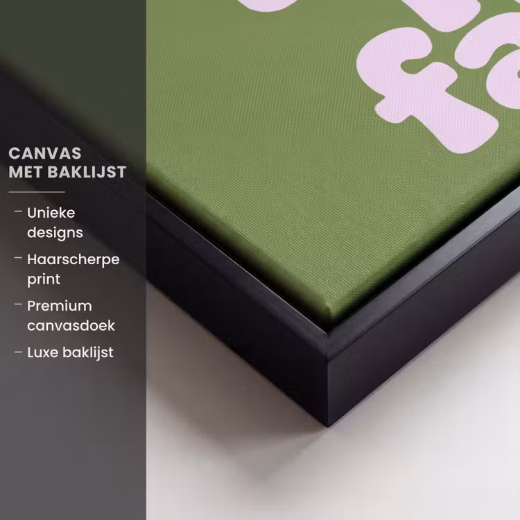 Canvas met lijst - Tekst - Groovy - Groen — 5