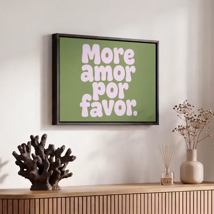 Canvas met lijst - Tekst - Groovy - Groen — 6