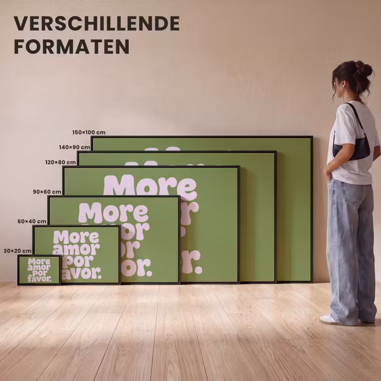 Canvas met lijst - Tekst - Groovy - Groen — 7