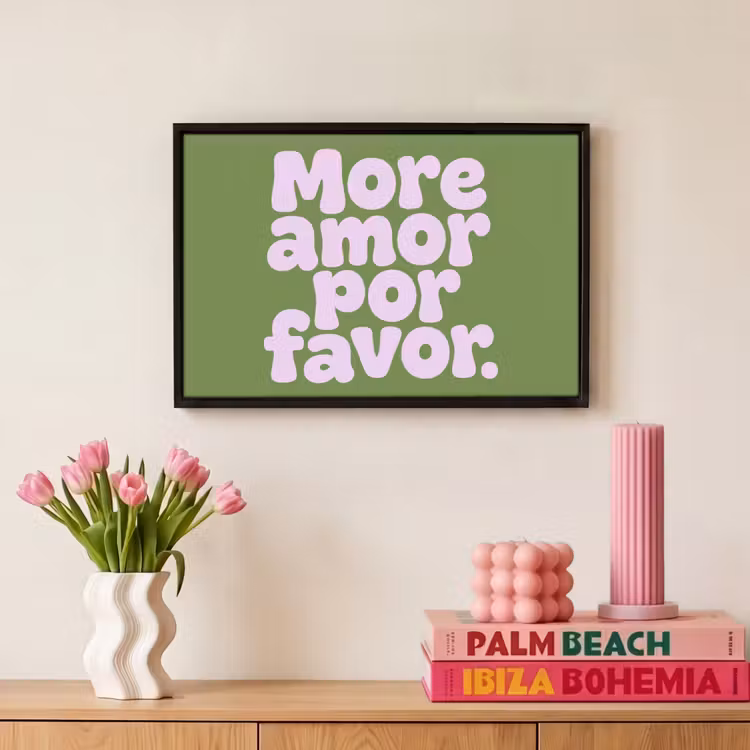 Canvas met lijst - Tekst - Groovy - Groen — 8