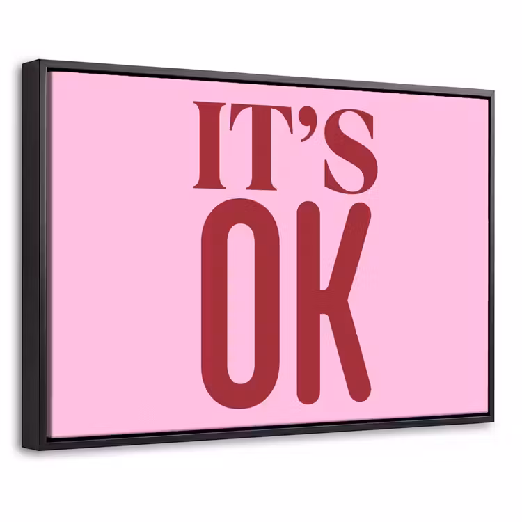 Canvas met lijst - Tekst - Tijdloos - Roze — 1