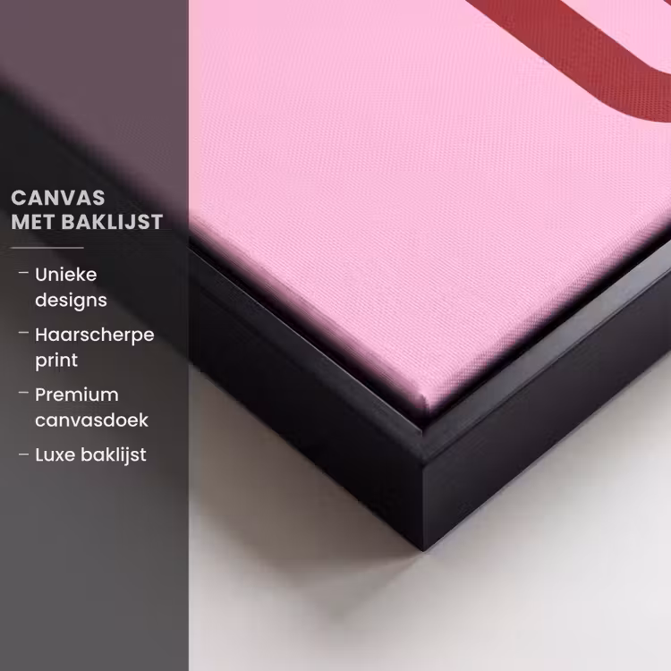 Canvas met lijst - Tekst - Tijdloos - Roze — 5