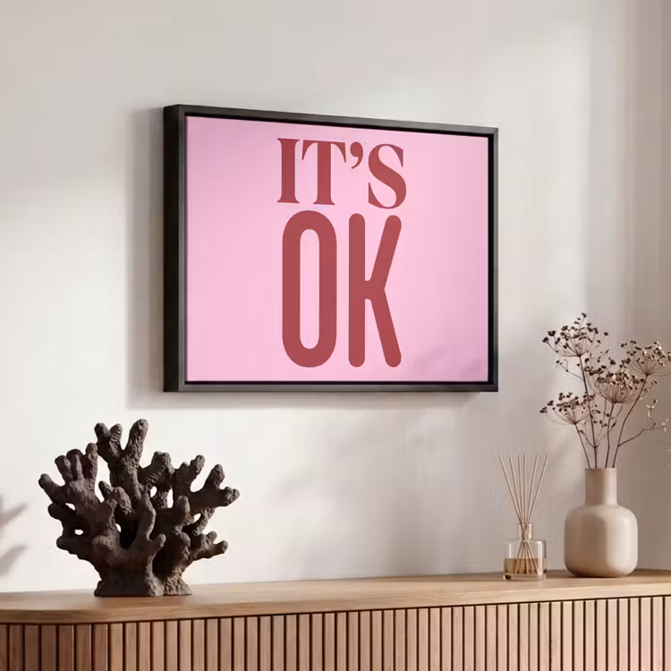 Canvas met lijst - Tekst - Tijdloos - Roze — 6