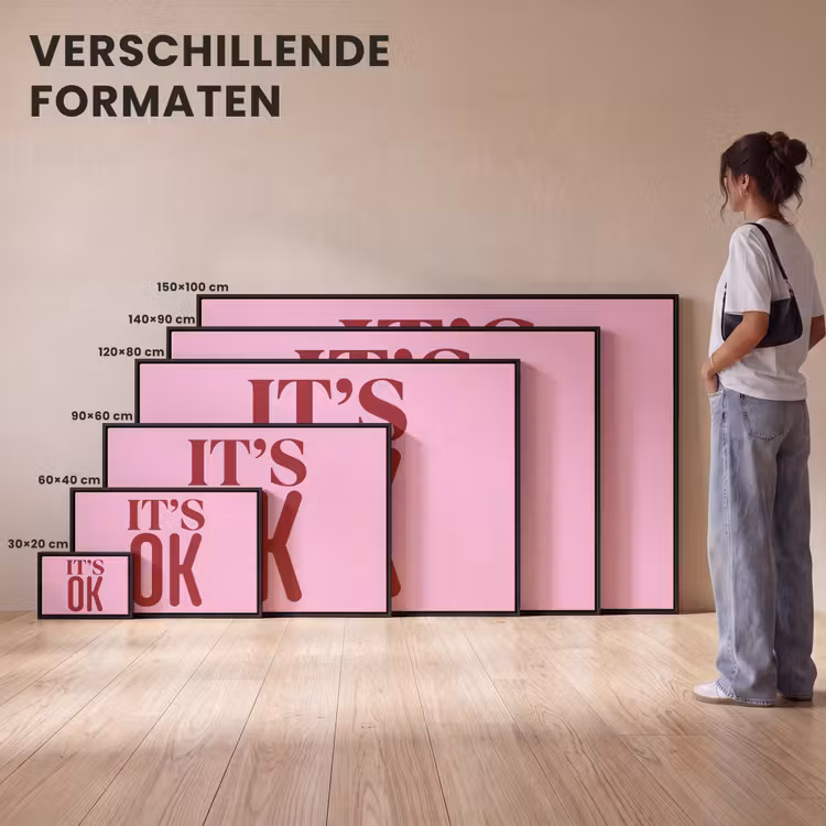Canvas met lijst - Tekst - Tijdloos - Roze — 7