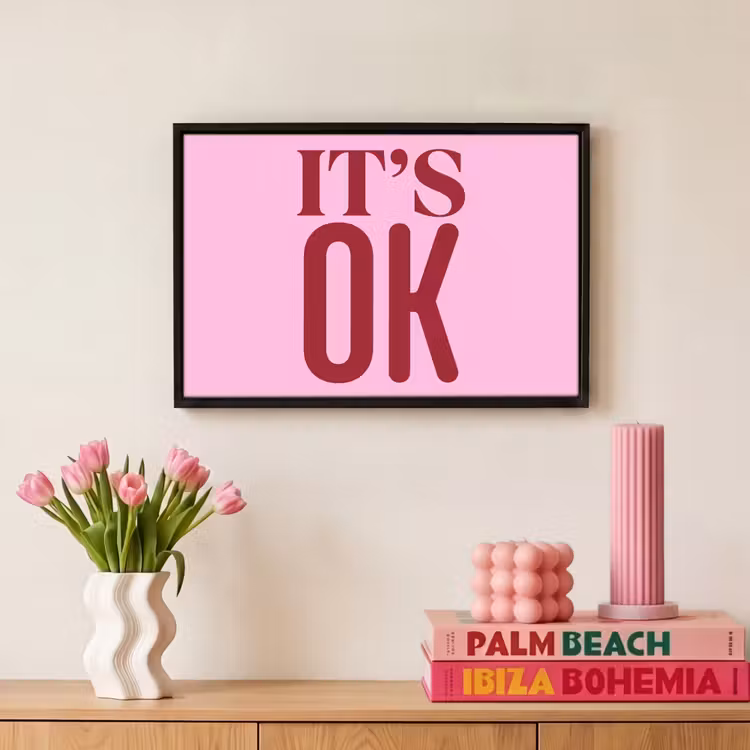 Canvas met lijst - Tekst - Tijdloos - Roze — 8