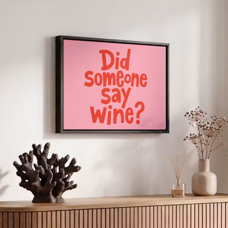 Canvas met lijst - Wine - Rood - Quote — 6