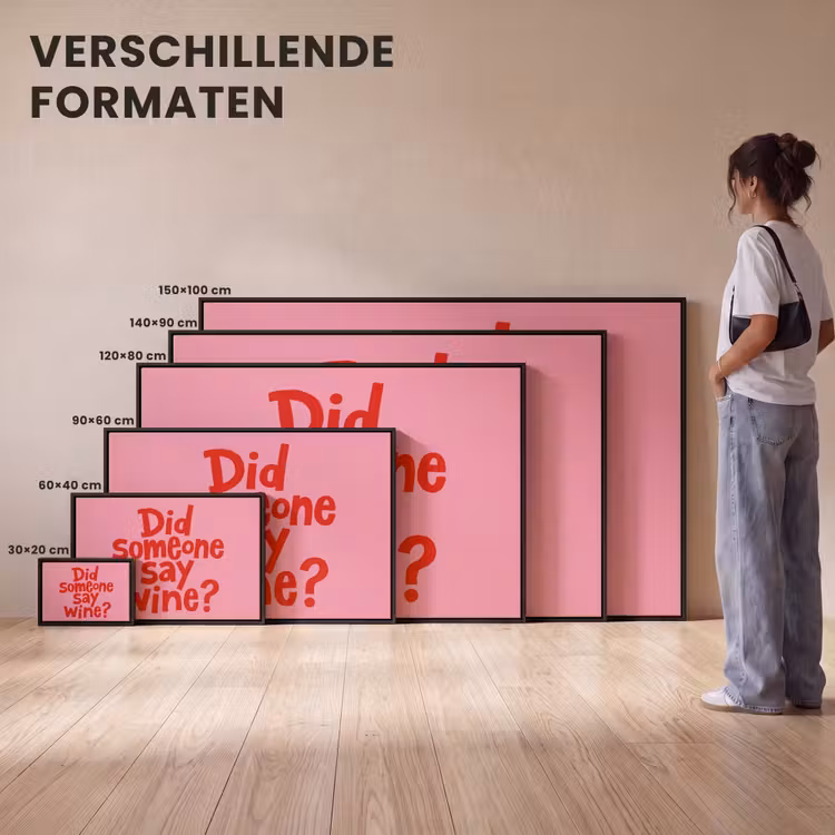 Canvas met lijst - Wine - Rood - Quote — 7