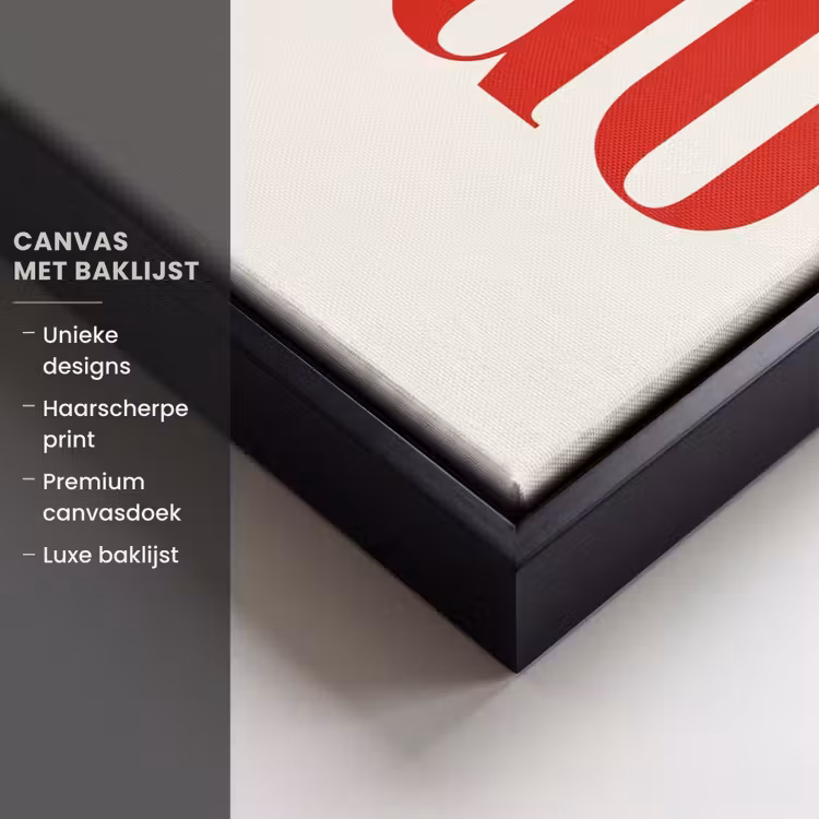 Canvas met lijst - Woord - Ciao - Rood — 5