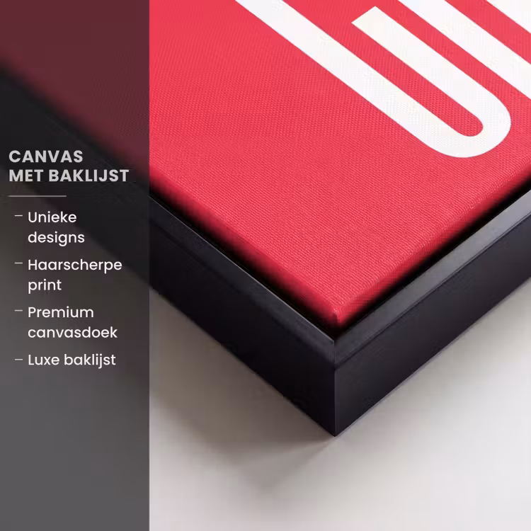 Canvas met lijst - Woord - Krachtig - Rood — 5