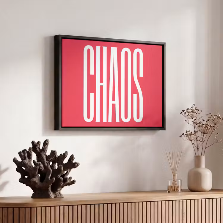 Canvas met lijst - Woord - Krachtig - Rood — 6