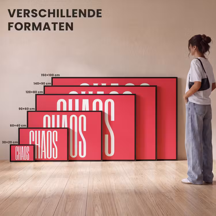 Canvas met lijst - Woord - Krachtig - Rood — 7