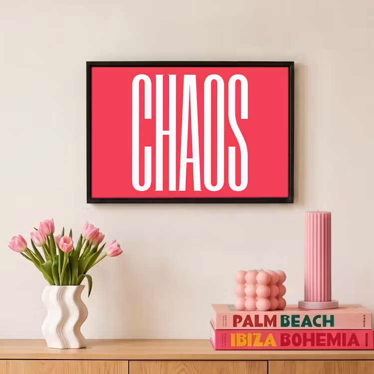 Canvas met lijst - Woord - Krachtig - Rood — 8