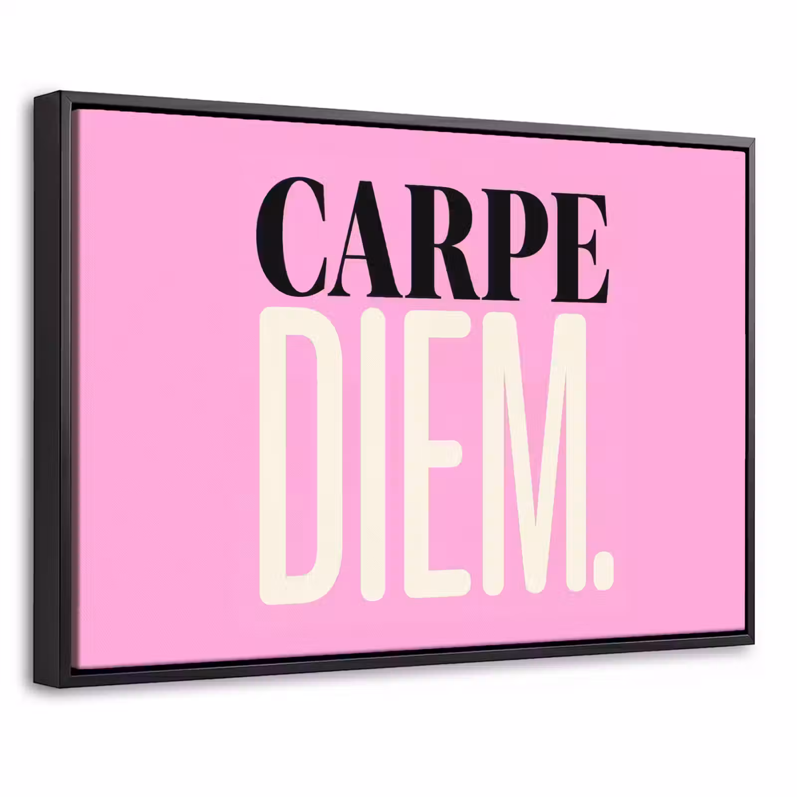 Canvas met lijst - Carpe diem - Roze - Quote — 1