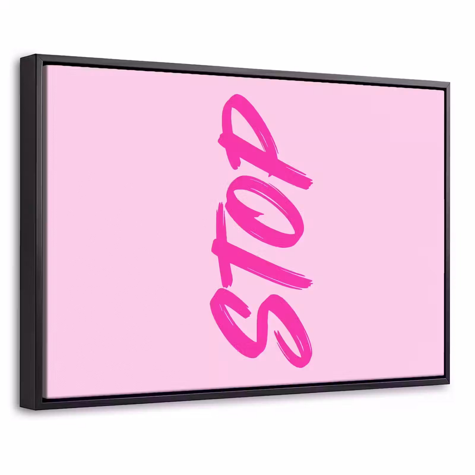 Canvas met lijst - Krachtig - Tekst - Roze — 1