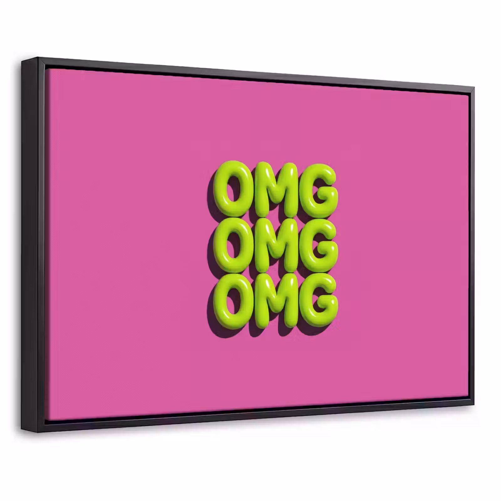 Canvas met lijst - Tekst - Modern - Neon — 1
