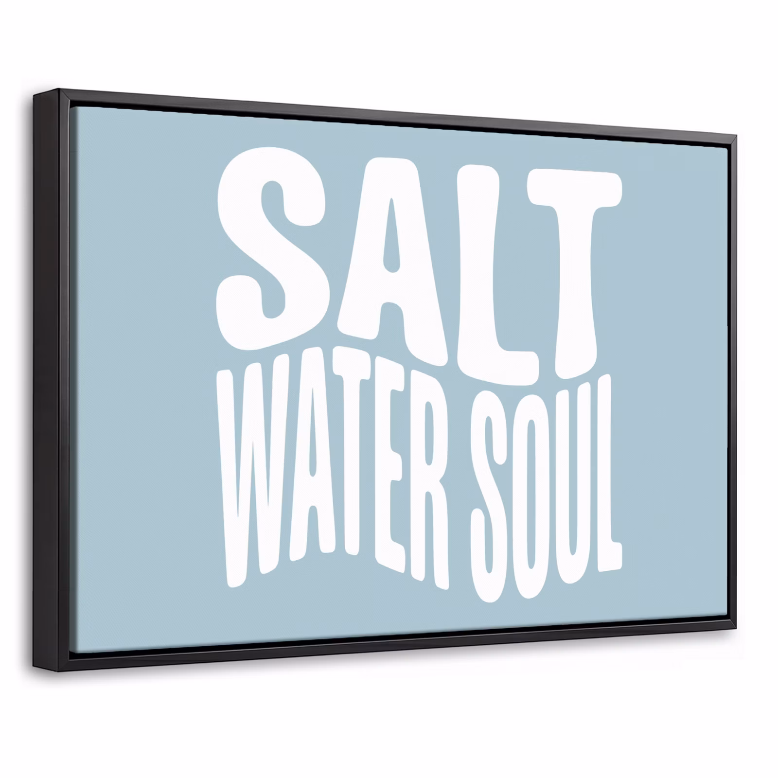 Canvas met lijst - Water - Salt - Blauw - Quote — 1