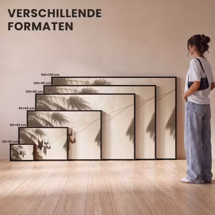 Canvas met lijst - Badkleding - Palmbomen - Schaduw - Tropisch — 7