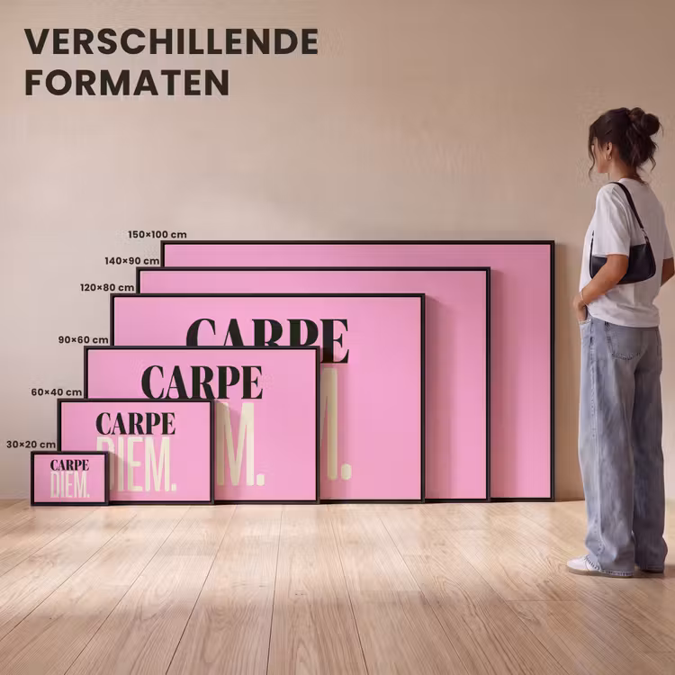 Canvas met lijst - Carpe diem - Roze - Quote — 7