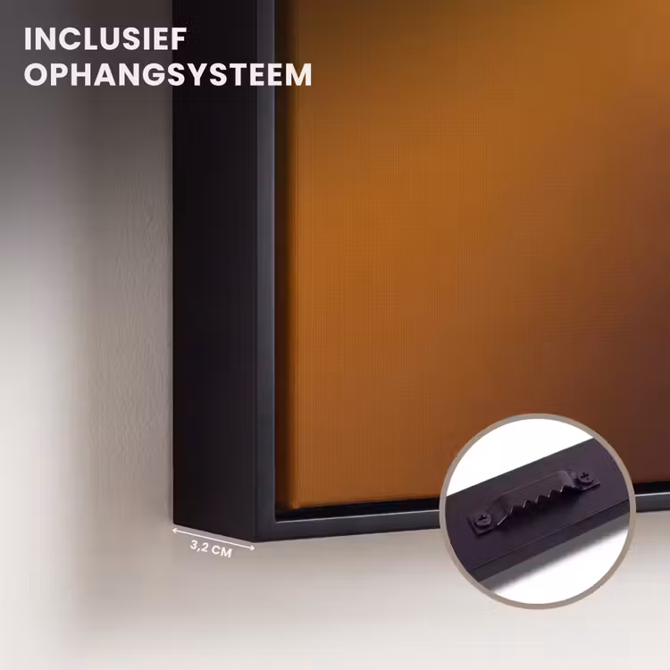 Canvas met lijst - Coltrui - Geel - Zonnebril - Kat — 3