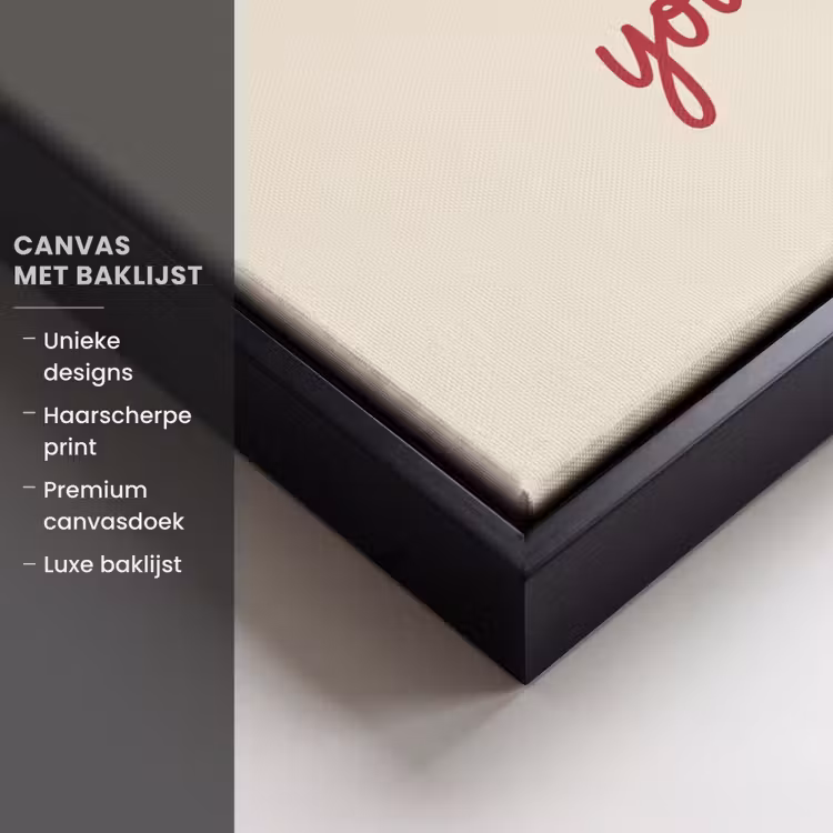Canvas met lijst - Home - Rood - Quote - Minimalistisch — 5