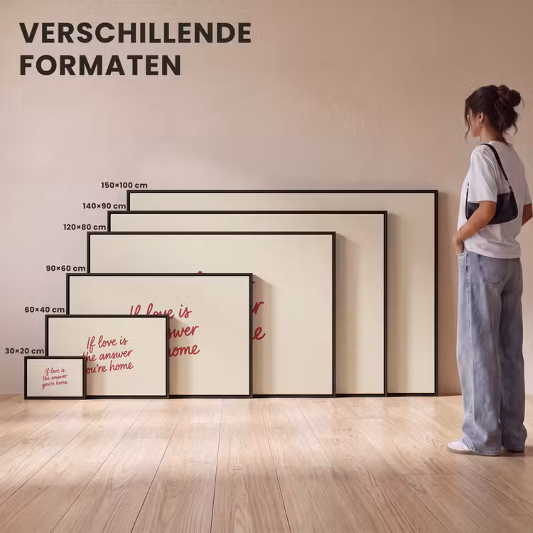 Canvas met lijst - Home - Rood - Quote - Minimalistisch — 7