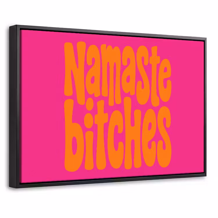 Canvas met lijst - Humor - Quote - Oranje — 1