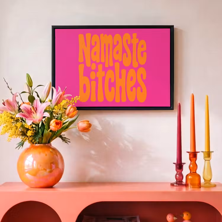 Canvas met lijst - Humor - Quote - Oranje — 4