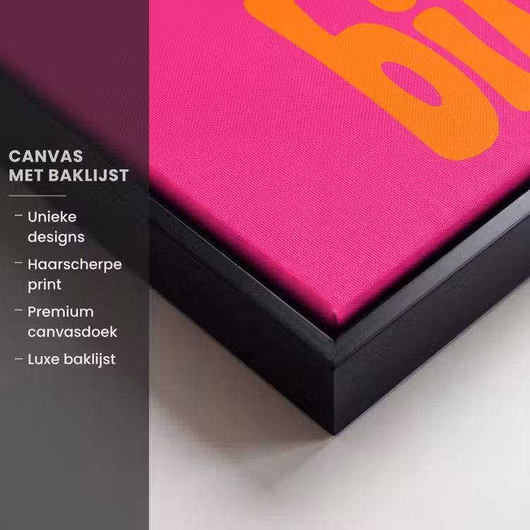 Canvas met lijst - Humor - Quote - Oranje — 5