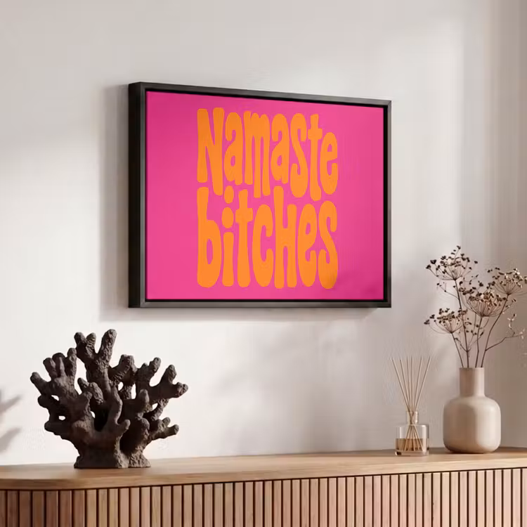 Canvas met lijst - Humor - Quote - Oranje — 6