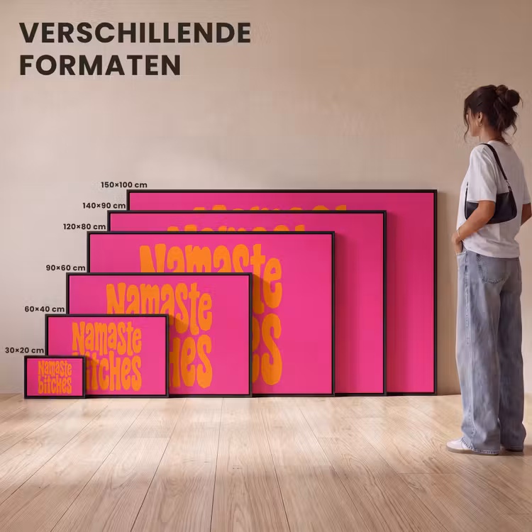 Canvas met lijst - Humor - Quote - Oranje — 7
