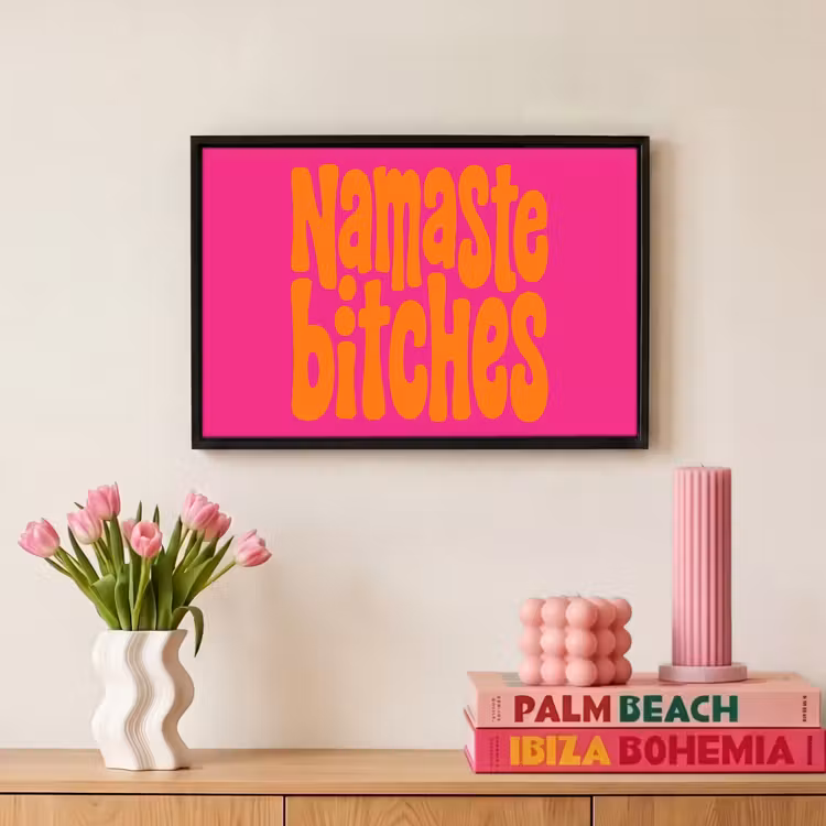 Canvas met lijst - Humor - Quote - Oranje — 8