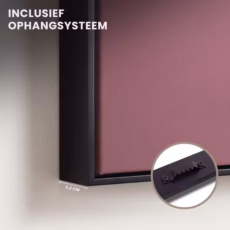 Canvas met lijst - Kat - Zonnebril - Panter - Roze — 3