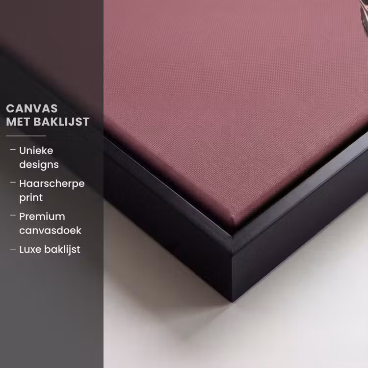 Canvas met lijst - Kat - Zonnebril - Panter - Roze — 5