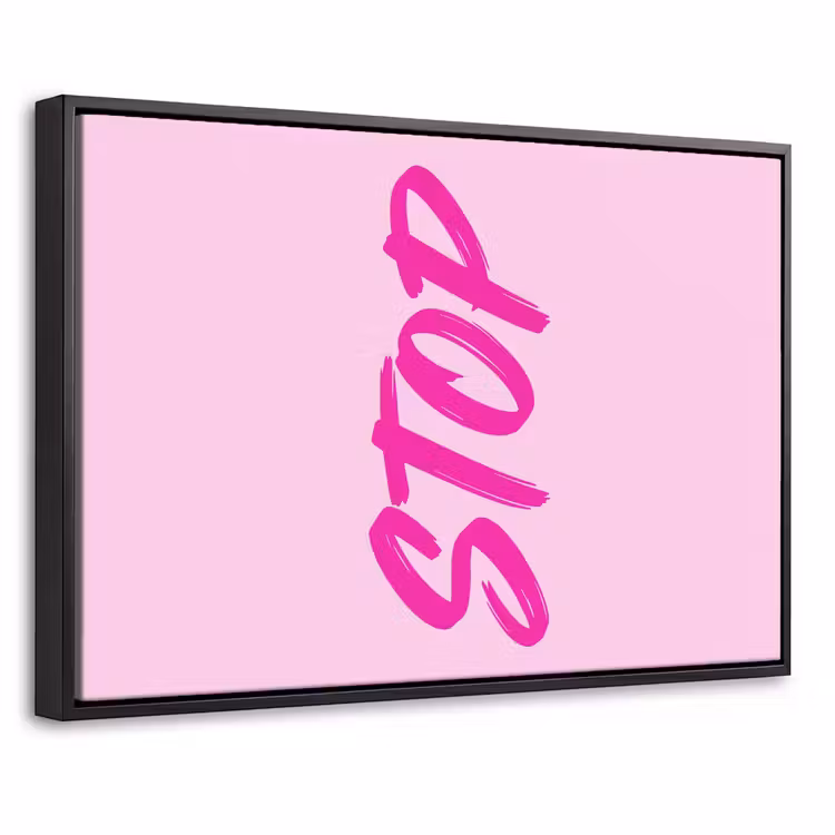 Canvas met lijst - Krachtig - Tekst - Roze — 1
