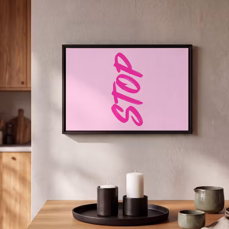 Canvas met lijst - Krachtig - Tekst - Roze — 2