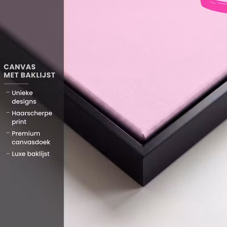 Canvas met lijst - Krachtig - Tekst - Roze — 5