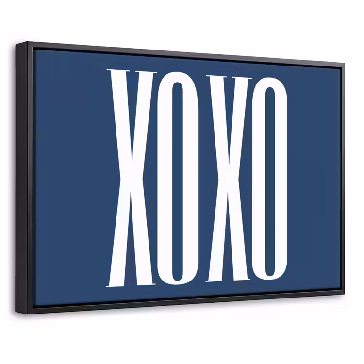 Canvas met lijst - Modern - Tekst - Blauw — 1
