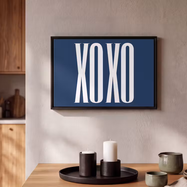 Canvas met lijst - Modern - Tekst - Blauw — 2