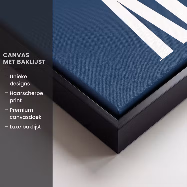 Canvas met lijst - Modern - Tekst - Blauw — 5