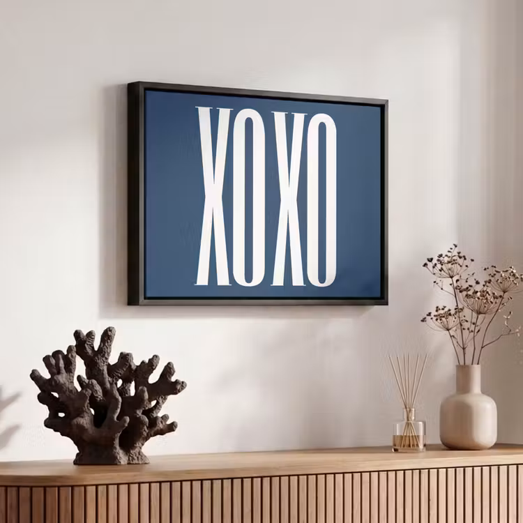 Canvas met lijst - Modern - Tekst - Blauw — 6