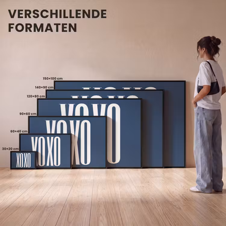 Canvas met lijst - Modern - Tekst - Blauw — 7